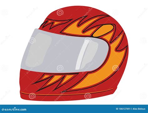 Racing Helmet Clipart. Motorcycle Helmet Isolated Flat Icon Vector ...