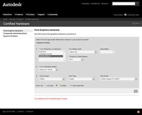 Revit OpEd: Autodesk Graphics Hardware Site