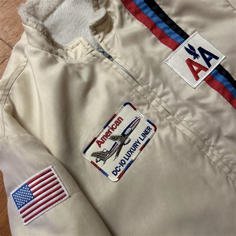 American Airlines bomber jacket vintage American 🇺🇸... - Depop