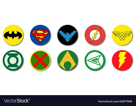 Popular dc superheroes Royalty Free Vector Image