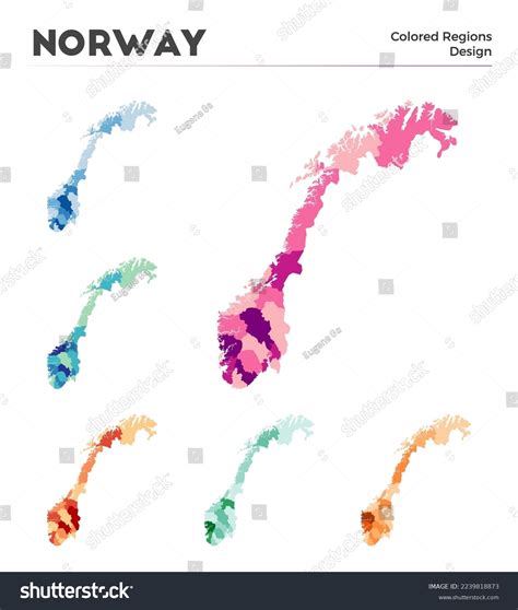 Norway Map Collection Borders Norway Your Stock Vector (Royalty Free ...