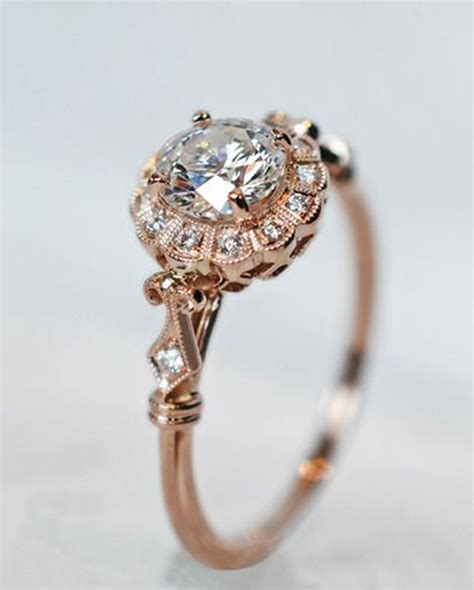 12 Impossibly Beautiful Rose Gold Wedding Engagement Rings ...