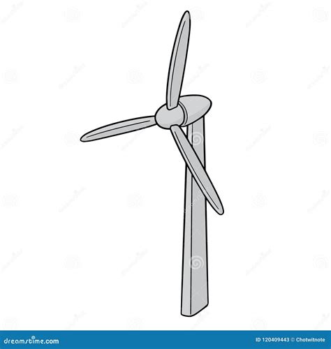 Vector of wind turbine stock vector. Illustration of cartoon - 120409443