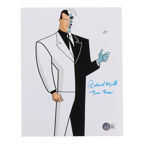 Richard Moll Signed "Batman: The Animated Series" 8x10 Photo Inscribed "Two-Face" (Beckett ...