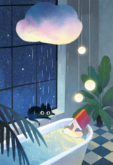 Der Tumblr-Team-Blog — littleoil: Kleine Regenwolke in meinem Badezimmer Rain Animation ...
