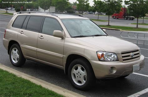 2000 Toyota Highlander I 3.0 V6 24V (223 Hp) | Technical specs, data, fuel consumption, Dimensions