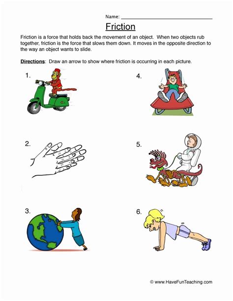 Gravity Worksheet 3rd Grade