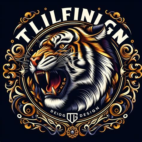 A tiger poster with the word the calligraphy on it1 | Premium AI ...