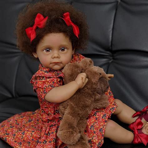 17" African American Brown Hair Toddler Baby Girl