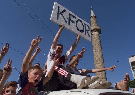 Kosovo Yugoslavia Ethnic Albanians Parade Streets Editorial Stock Photo - Stock Image | Shutterstock