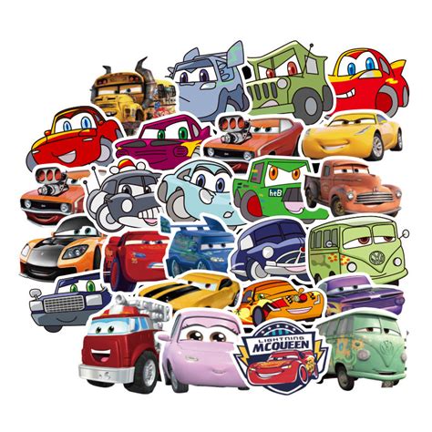 50pcs Autocollants Cars Disney Stickers