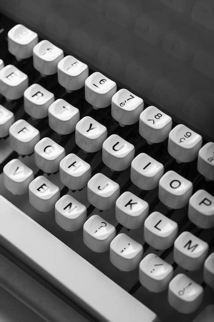 Premium Photo | Mechanical keyboard of typewriter. closeup