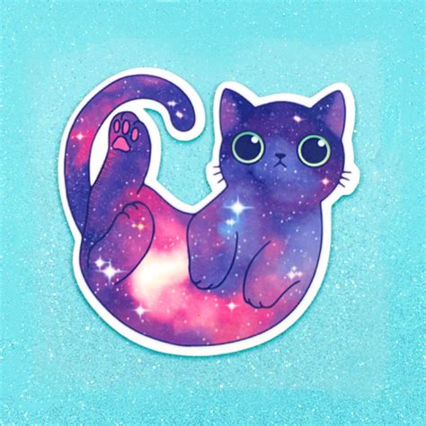 Galaxy Cat Space Cat Vinyl Sticker / Waterproof / UV Resistant / Decal ...