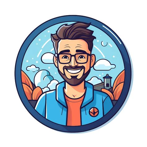 Premium AI Image | Teacher Man Avatar Icon Illustration in vector style