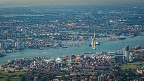 Upix Photography | Aerial View of Portsmouth Harbour, with Spinnaker ...