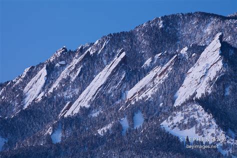 Photo: Snow covered Flatirons in winter. Boulder, Colorado.