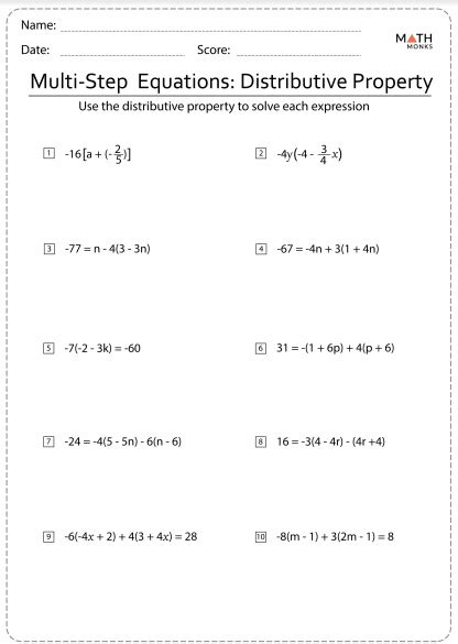 Practice Makes Perfect: The Best Multi-Step Equation Worksheets for Skill Development - The ...