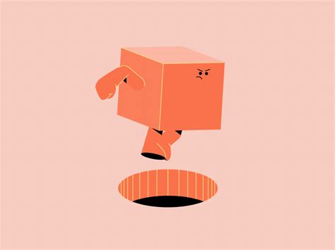 Square peg in a round hole illustration motion graphics loop animated motion facebook ...