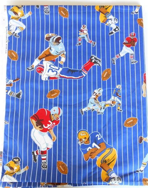 6 Yards Vintage 1970s Football Fabric Boy Room Sport by | Etsy ...