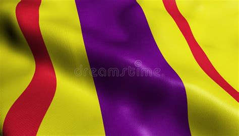 3D Render Waving Puerto Rico City Flag of Cidra Stock Illustration - Illustration of background ...