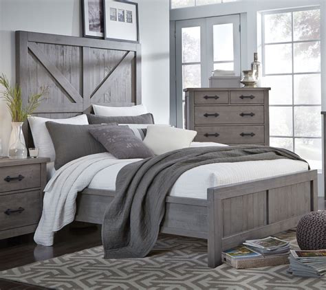 Gray Rustic Contemporary 6 Piece King Bedroom Set - Austin | RC Willey ...