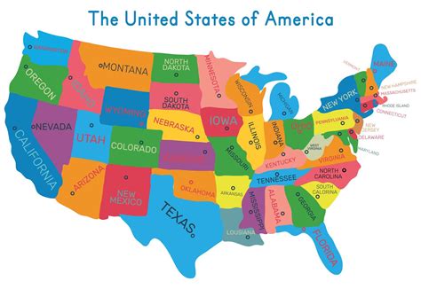 Free Printable Map Of The United States Of America