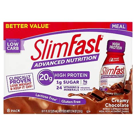 Slim Fast Advance Nutrition Creamy Chocolate, Meal Replacement Shake