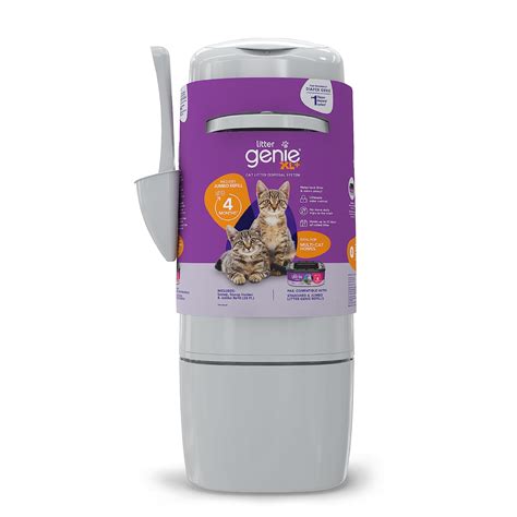 Litter Genie XL+ Pail | Cat Litter Waste Disposal System for Odor Control | Includes 1 Jumbo ...
