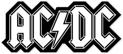 Sticker ACDC black and white | MuralDecal.com