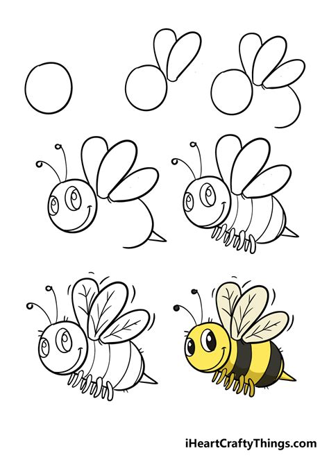 How To Draw A Bee - Flatdisk24