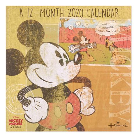 Mickey Mouse Vintage Art 2020 Wall Calendar, 12-Month - Calendars ...