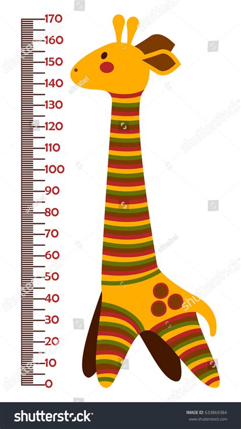 Vector Illustration Kids Height Chart Cartoon Stock Vector (Royalty ...