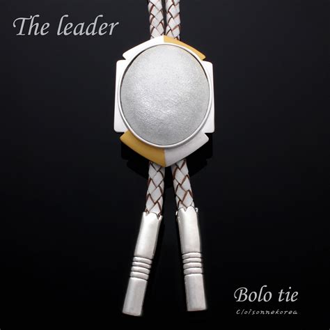 Bolo tie / The leader / Integrity / White cord : Cloisonnekorea