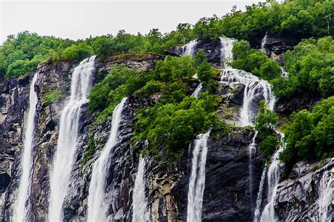 HD wallpaper: Waterfalls, Seven Sisters Waterfall, Norway | Wallpaper Flare