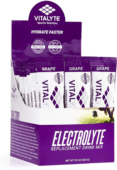 Vitalyte Electrolyte Powder Sports Drink Mix, 25 Single Serving Packets ...