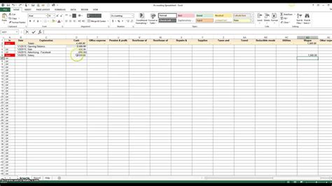 Simple Accounting Spreadsheet - YouTube