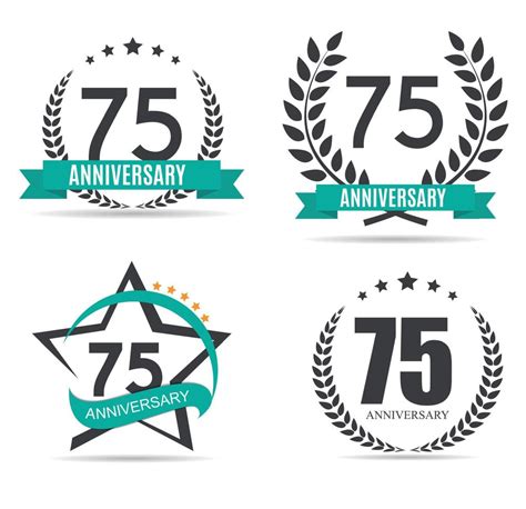 Template Logo 75 Years Anniversary Vector Illustration 4554332 Vector Art at Vecteezy