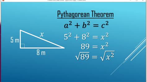 Pythagorean Theorem Missing Hypotenuse Worksheets