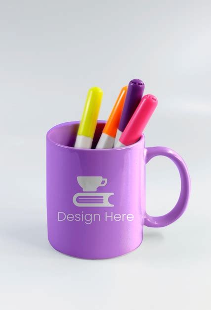 Premium PSD | Colorful mug mockup