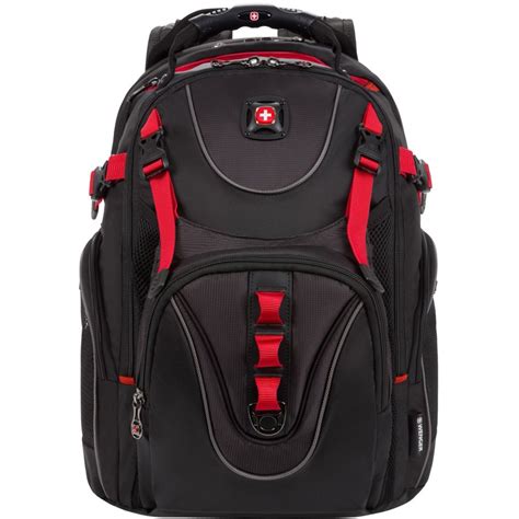 Wenger MAXXUM Carrying Case (Backpack) for 16" Notebook, Black, Red ...