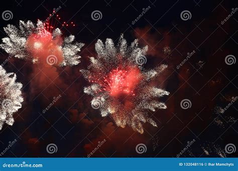 Fireworks stars. stock photo. Image of light, dark, night - 132048116