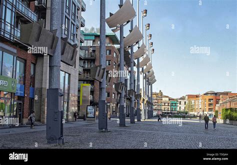 Smithfield Square near Dublin City Centre, Ireland. Following ...