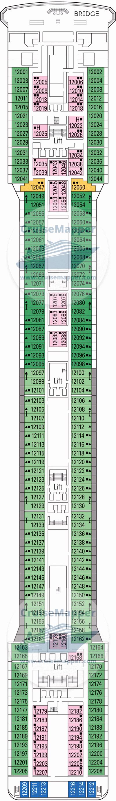 MSC Magnifica deck 12 plan | CruiseMapper