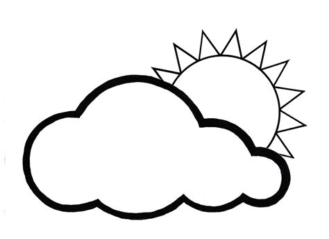 Sun And Clouds Coloring Pages