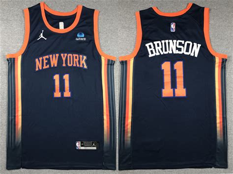 New York Knicks #11 Jalen Brunson 2022-23 Navy Statement Edition Swingman Jersey - TTE Trading ...