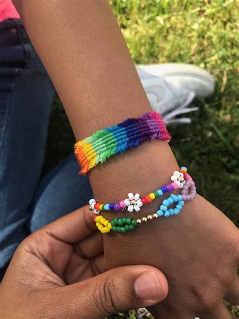 Diy rainbow bracelets | Rainbow bracelet, Diy rainbow, Embroidered ...