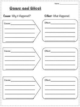 Cause and Effect Graphic Organizer by Larisa Vancil | TpT