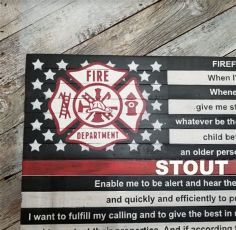 Firefighter Prayer Flag First Responder Flag American Flag | Etsy