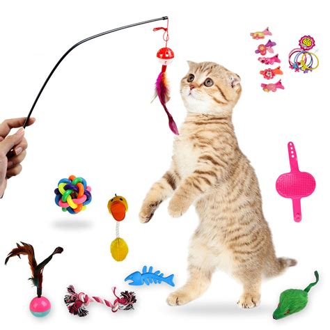 18pcs cat toys cat teases tooth grinding toy talking toys set pet toys Sale - Banggood.com