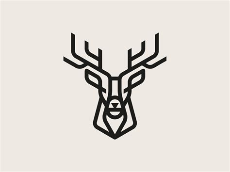 Stag botanicals geometric stag deer chinese medicine cbd animal identity vector icon ...